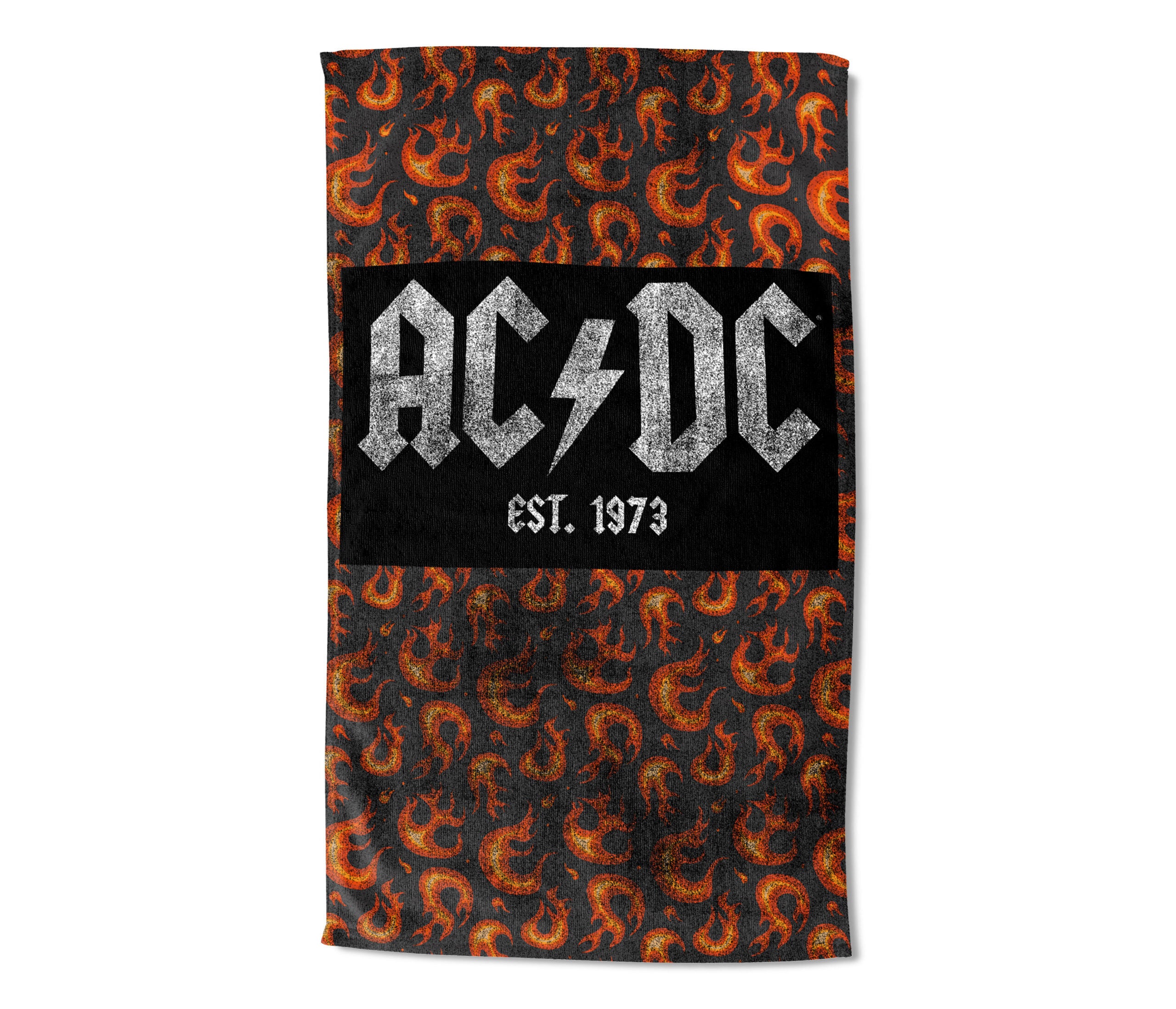 AC/DC Est. 1973 Beach Towel 40x72 inches, EST. BORDER SLEEVE, hi-res image number 0