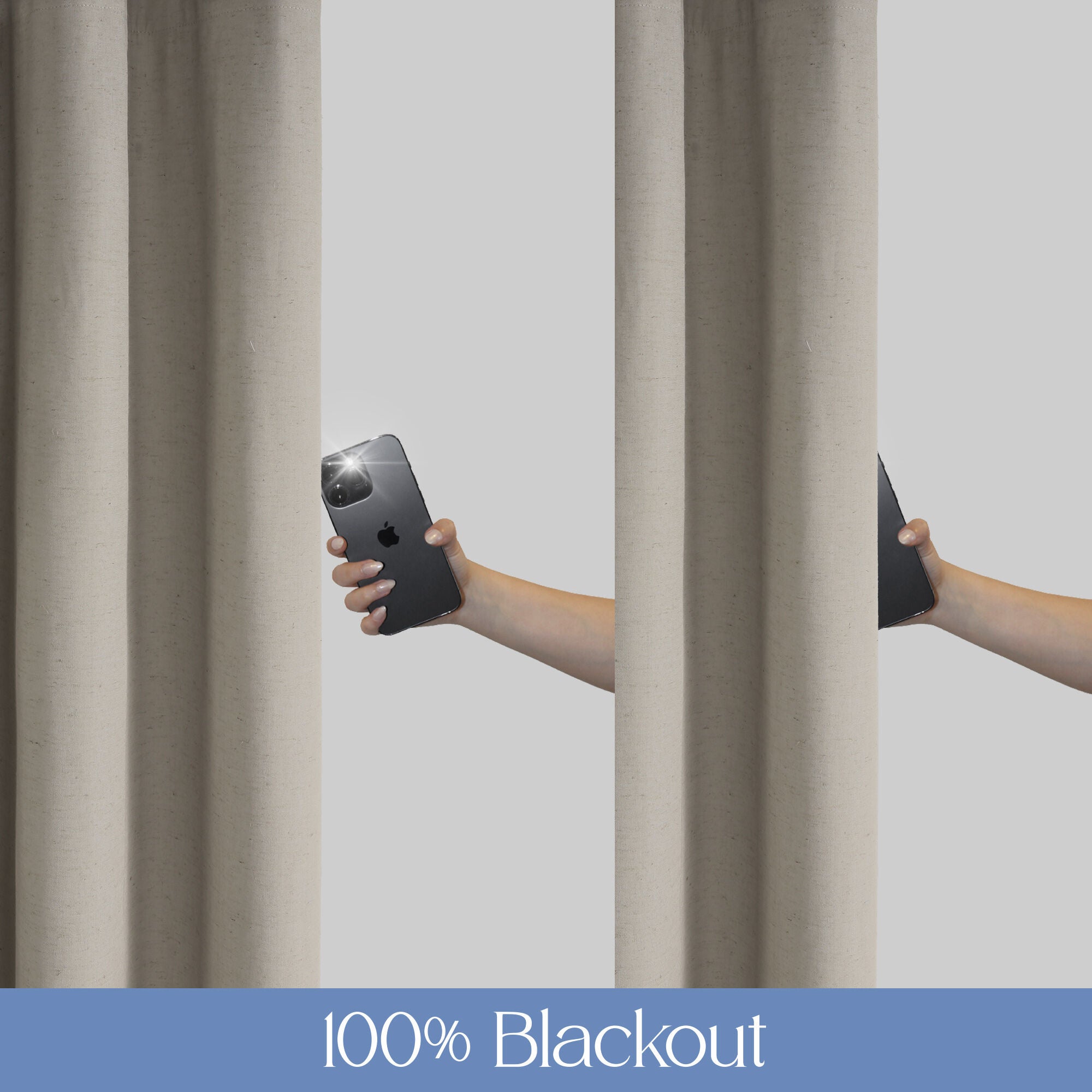 Blackout Linen Blend Grommet Panel Pair, TAUPE, alternate image number 5
