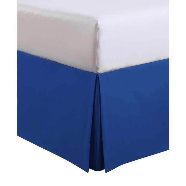 Luxury Hotel Kids Tailored 14 inches Drop Cobalt Blue Bed Skirt, MEDIUM BLUE, hi-res image number 0