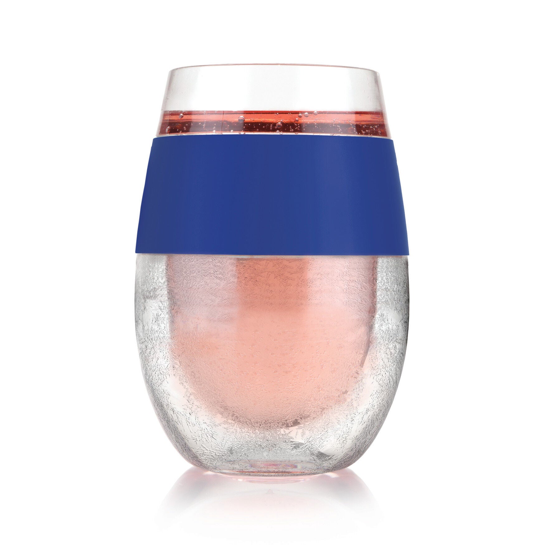 Wine Freeze Cooling Cups In Blue (Set Of 2) By, , on-hover image number 1
