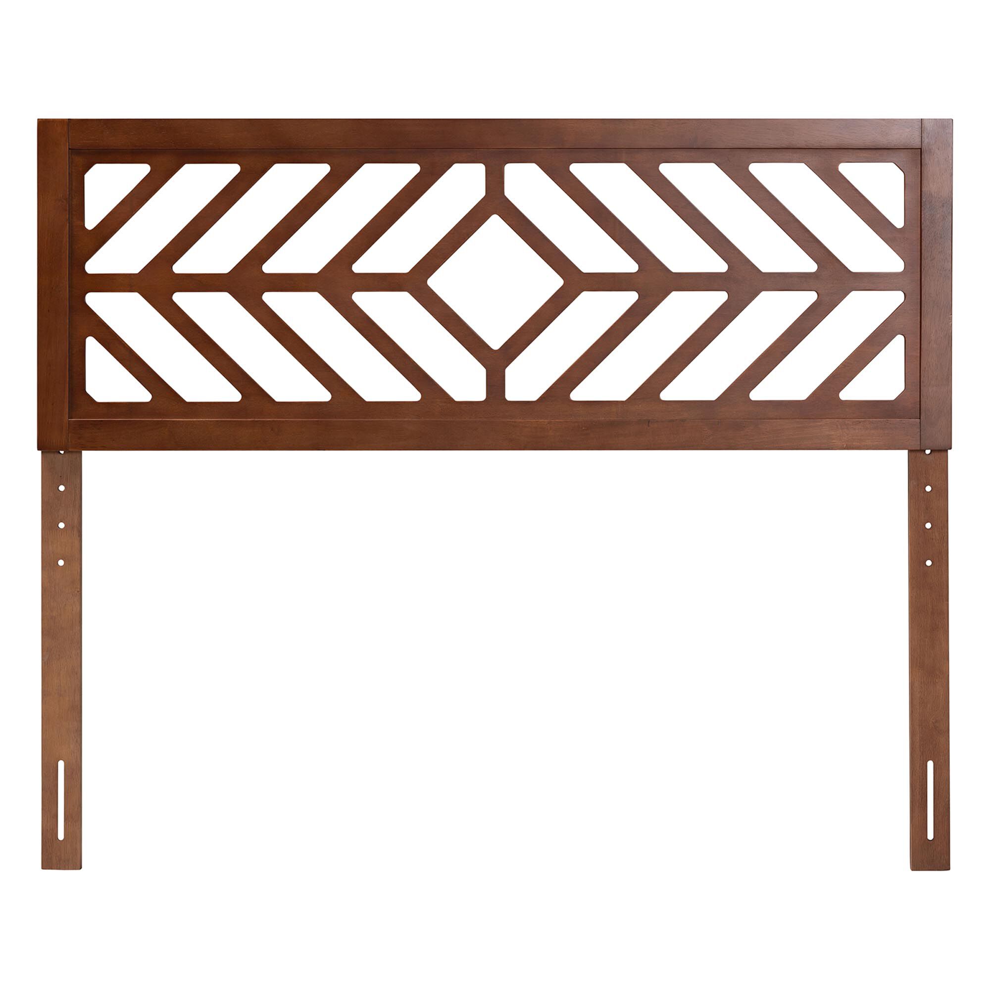 Olsen Wood Headboard with Geometric Cutout Design, Full, BROWN, alternate image number 2