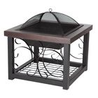 Hammer Tone Bronze Finish Cocktail Table Fire Pit, , alternate image number null