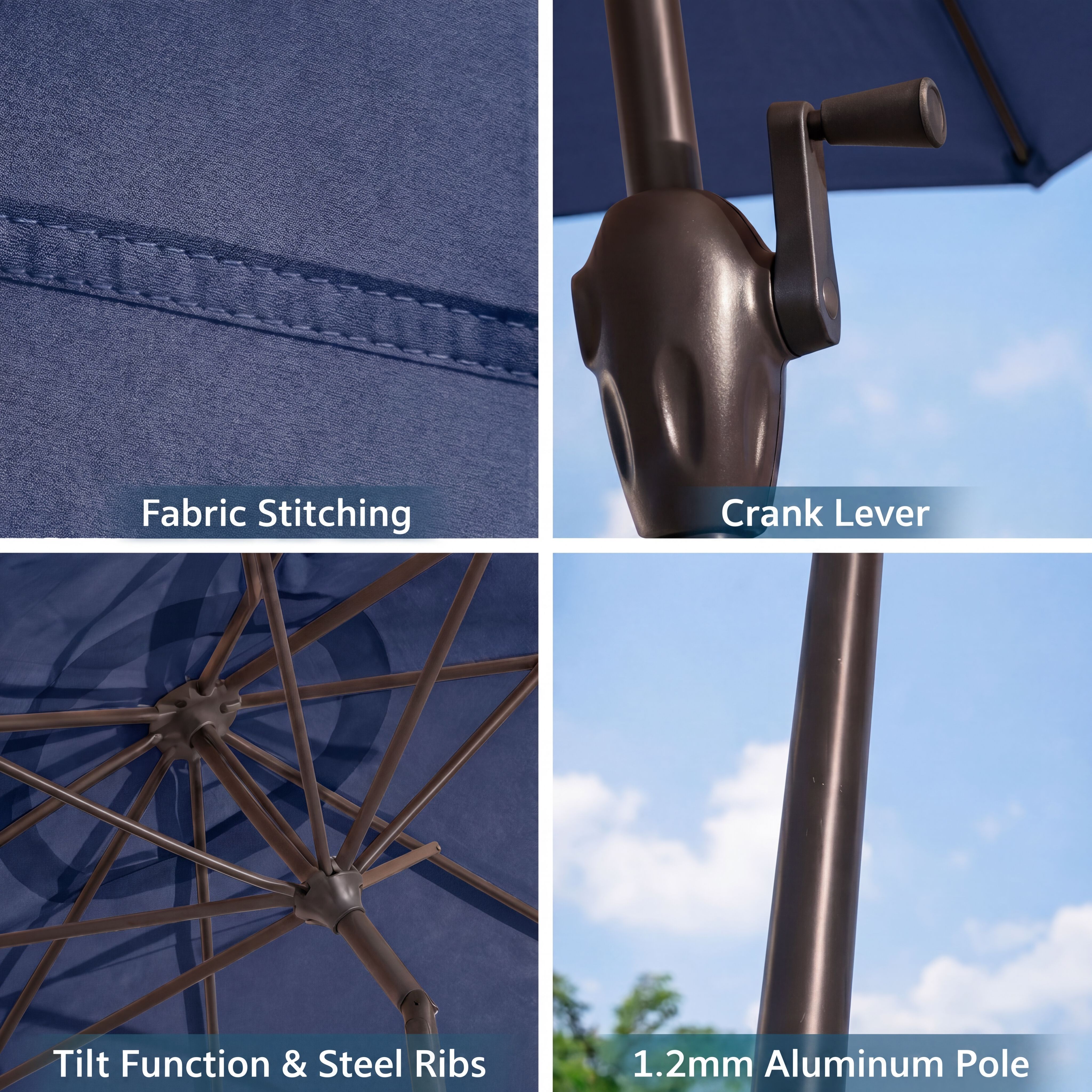 6&frac12; Ft. x 10 Ft. Oversized Rectangular Umbrella, , on-hover image number 1