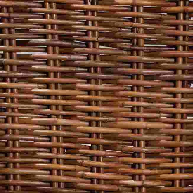 Close-up of wicker pattern on chair