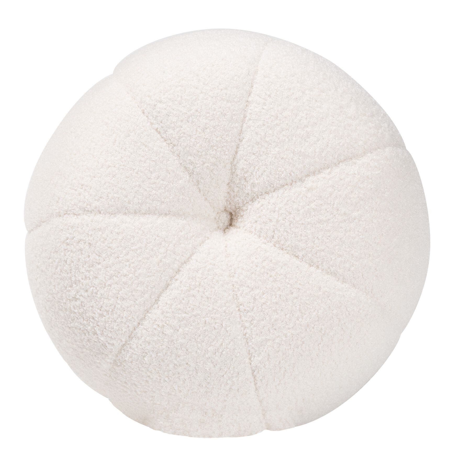 Raelynn Modern And Contemporary Ivory Boucle Upholstered And Gold Metal Ottoman, , on-hover image number 1