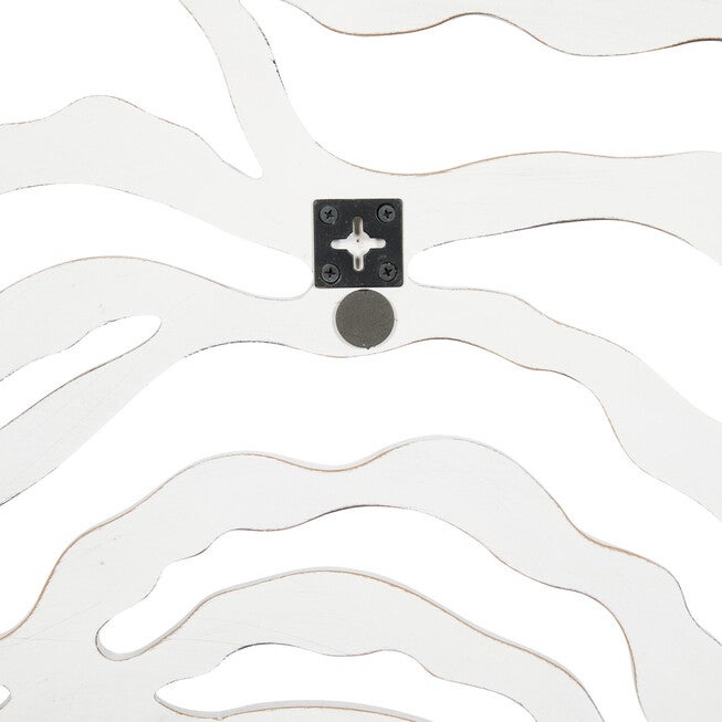 White Coastal Wood Wall Mirror, , on-hover image number 1