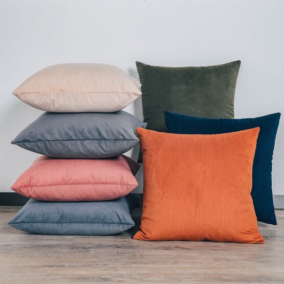 Solid Ribbed Toss Pillow, , alternate image number null