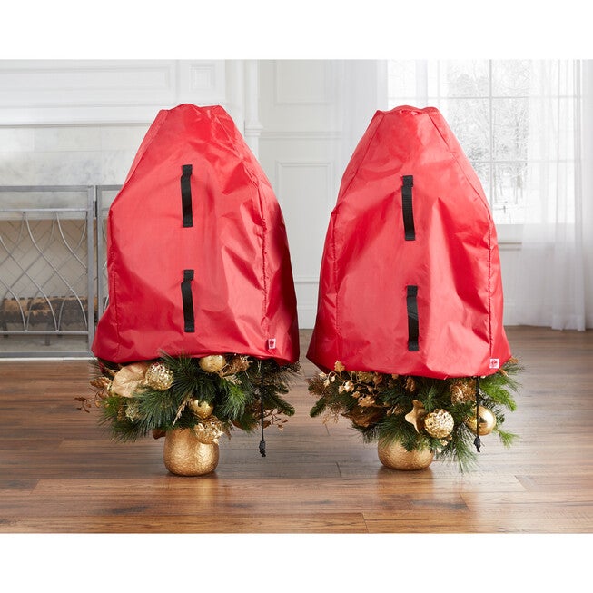 set of 2 topiary tree storage bags, RED, hi-res image number 0