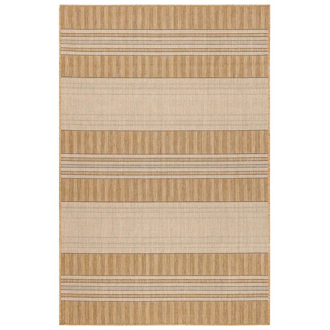 Liora Manne Carmel Stripe Indoor/Outdoor Rug, SAND, hi-res image number null