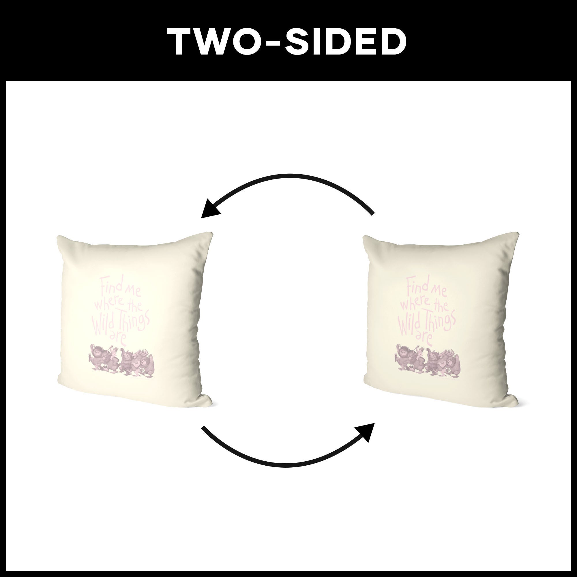 Warner Bros. Where the Wild Things Are Find Me Pink Throw Pillow 18X18 Inches, TAN, alternate image number 5