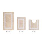 Hotel Collectionis Bath Mat Rug 3 Piece Set (17" x 24" | 20" x 20" | 21" x 34"), SAND WHITE, hi-res image number null