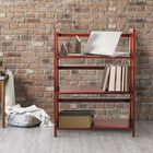 3-Shelf Folding Stackable Bookcase 27.5" Wide-Walnut, , alternate image number null