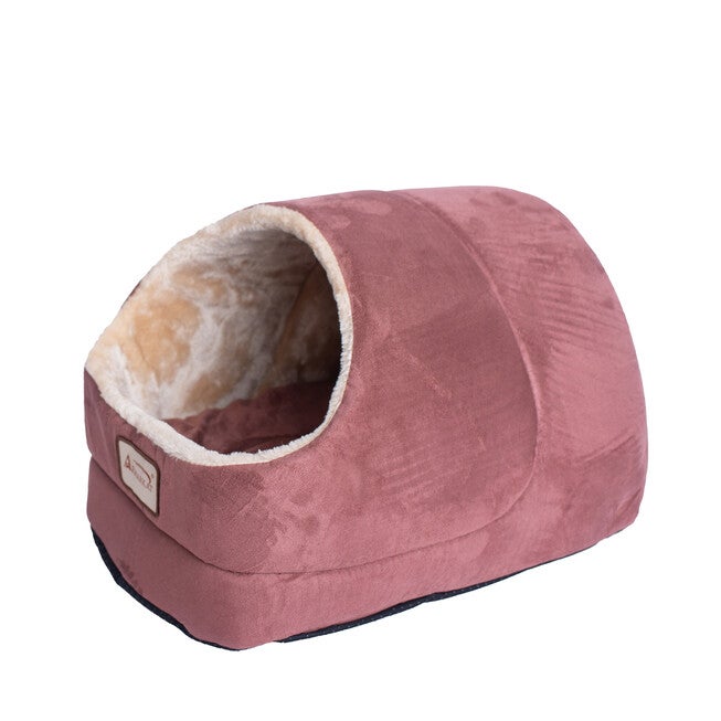 Faux Fur, Faux Suede Pet Cat Dog Cave Pet Bed, Beige/Laurel Green, , alternate image number 5