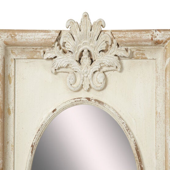 Set Of 4 Brown Wood Vintage Wall Mirror, , alternate image number null