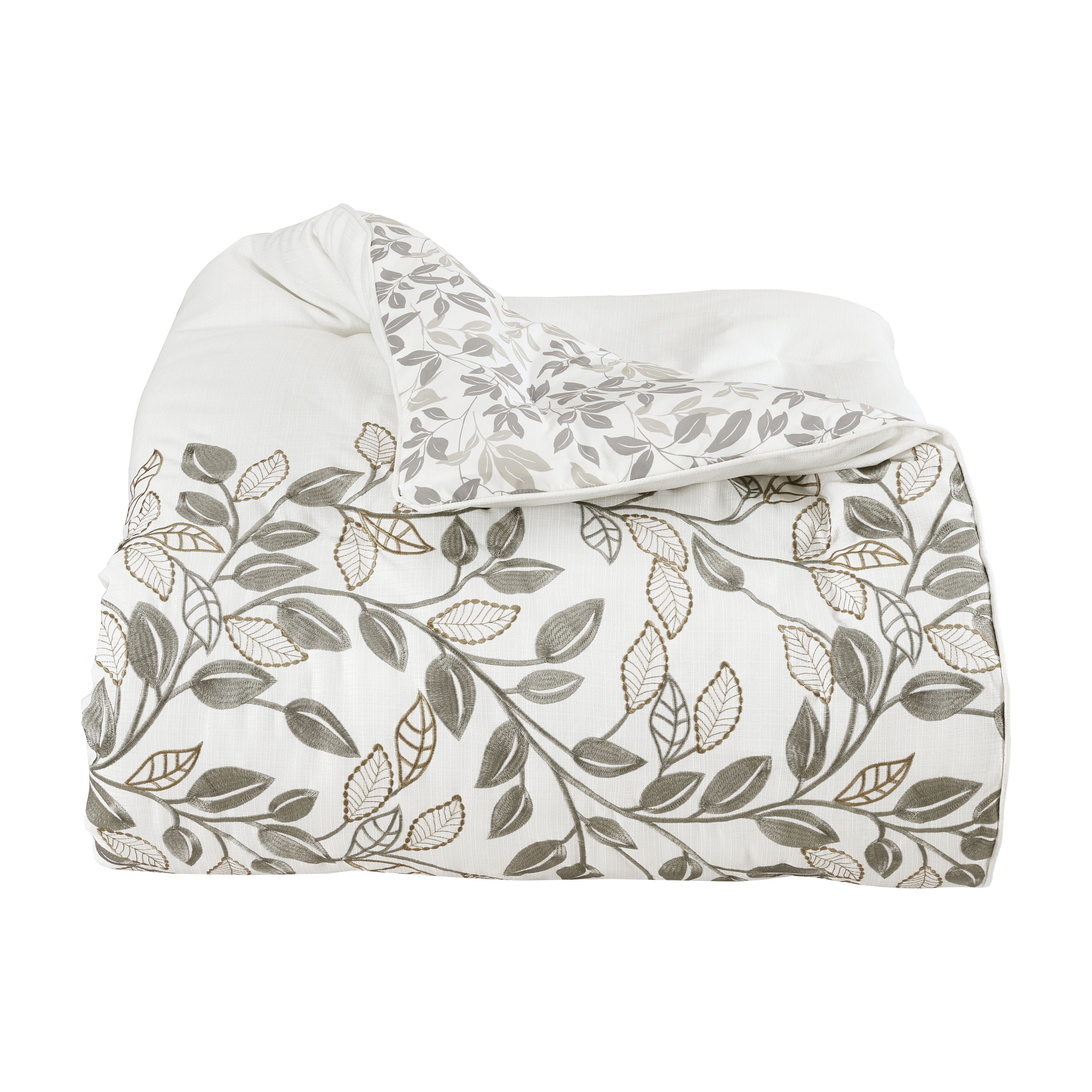 Laurel 4 Piece Comforter Set, WHITE, alternate image number null