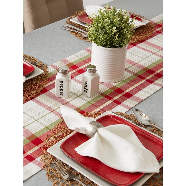 Orchard Plaid Table Runner 14x108, , alternate image number 5