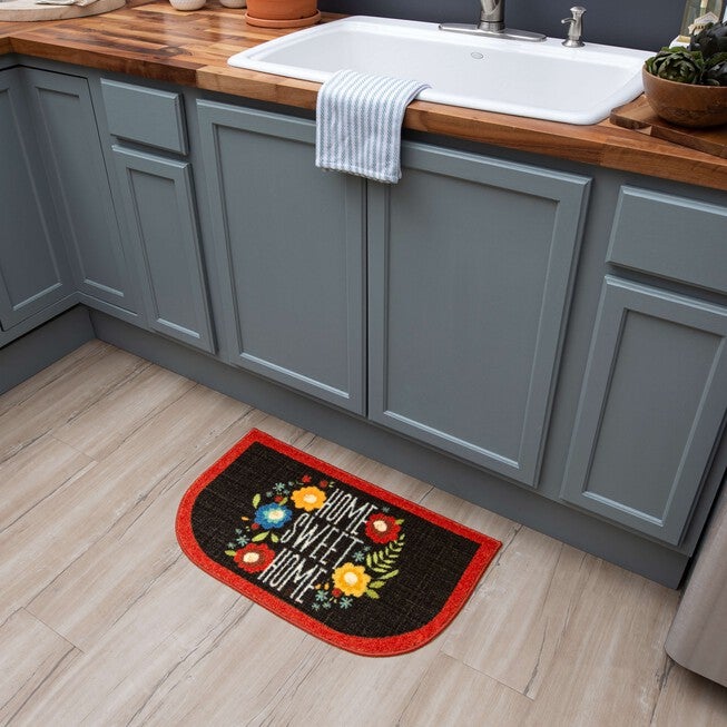 Home Sweet Flowers Kitchen Rug, , alternate image number null