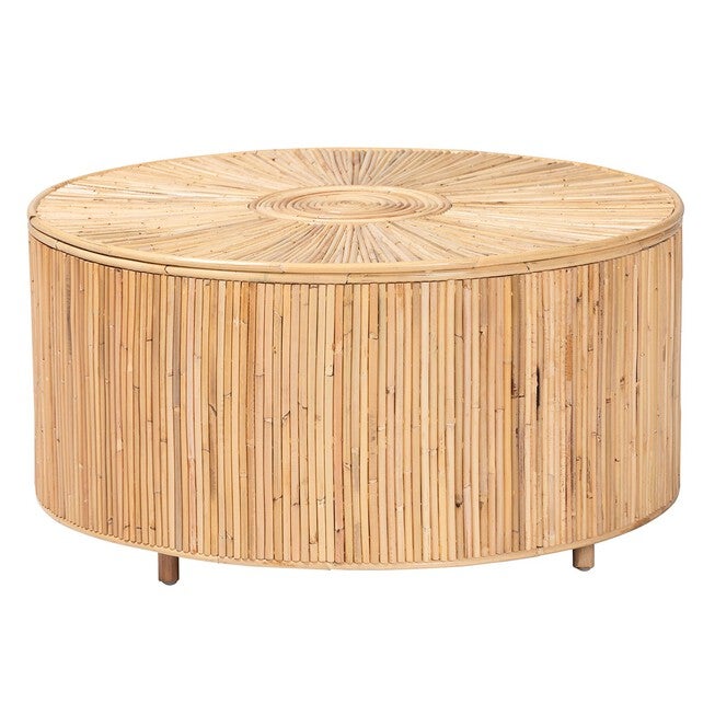 Miami Bohemian Light Honey Rattan Coffee Table, LIGHT HONEY, hi-res image number null