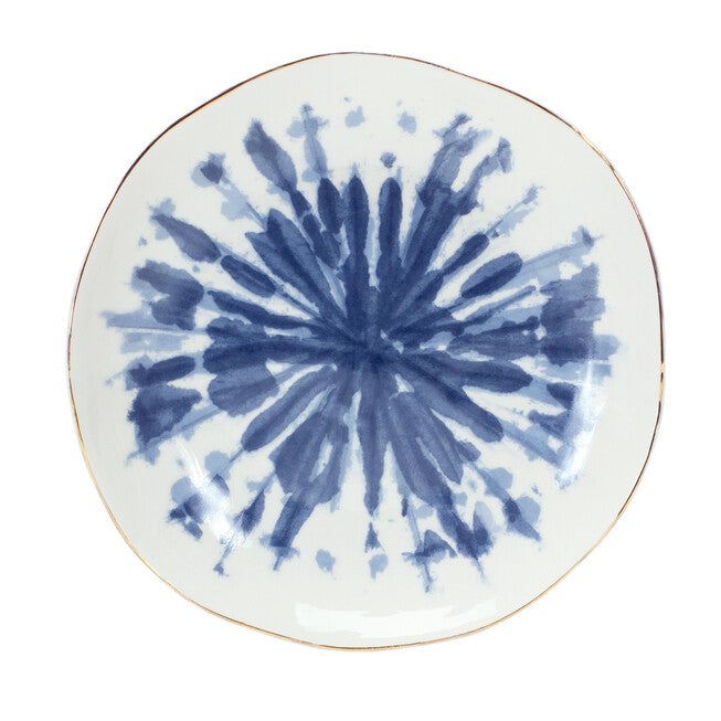 Plate (Set of 4) 7 inchesD Ceramic, BLUE/WHITE, alternate image number 3
