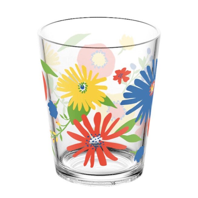 MIDSUMMER FLORAL DOF, 15OZ.,Premium Acrylic,Set of 4, MULTI, hi-res image number null