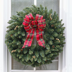 Large Pre-Lit Double-Sided Wreath, 