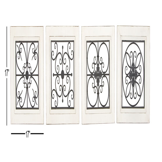 Set Of 4 Black Wood Farmhouse Wall Décor, , alternate image number null