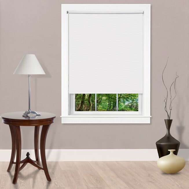 Cords Free Tear Down Room Darkening Window Shade, WHITE, hi-res image number null