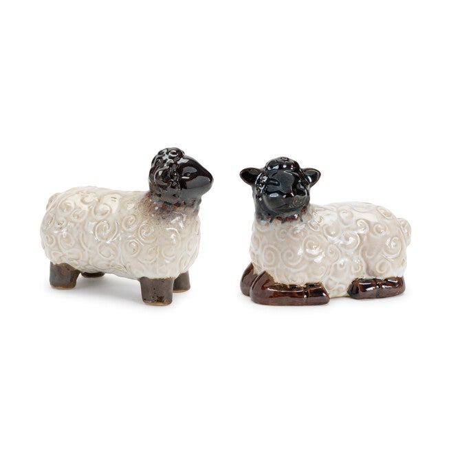 Mini Sheep Figurine (Set of 6), WHITE/BROWN, hi-res image number null