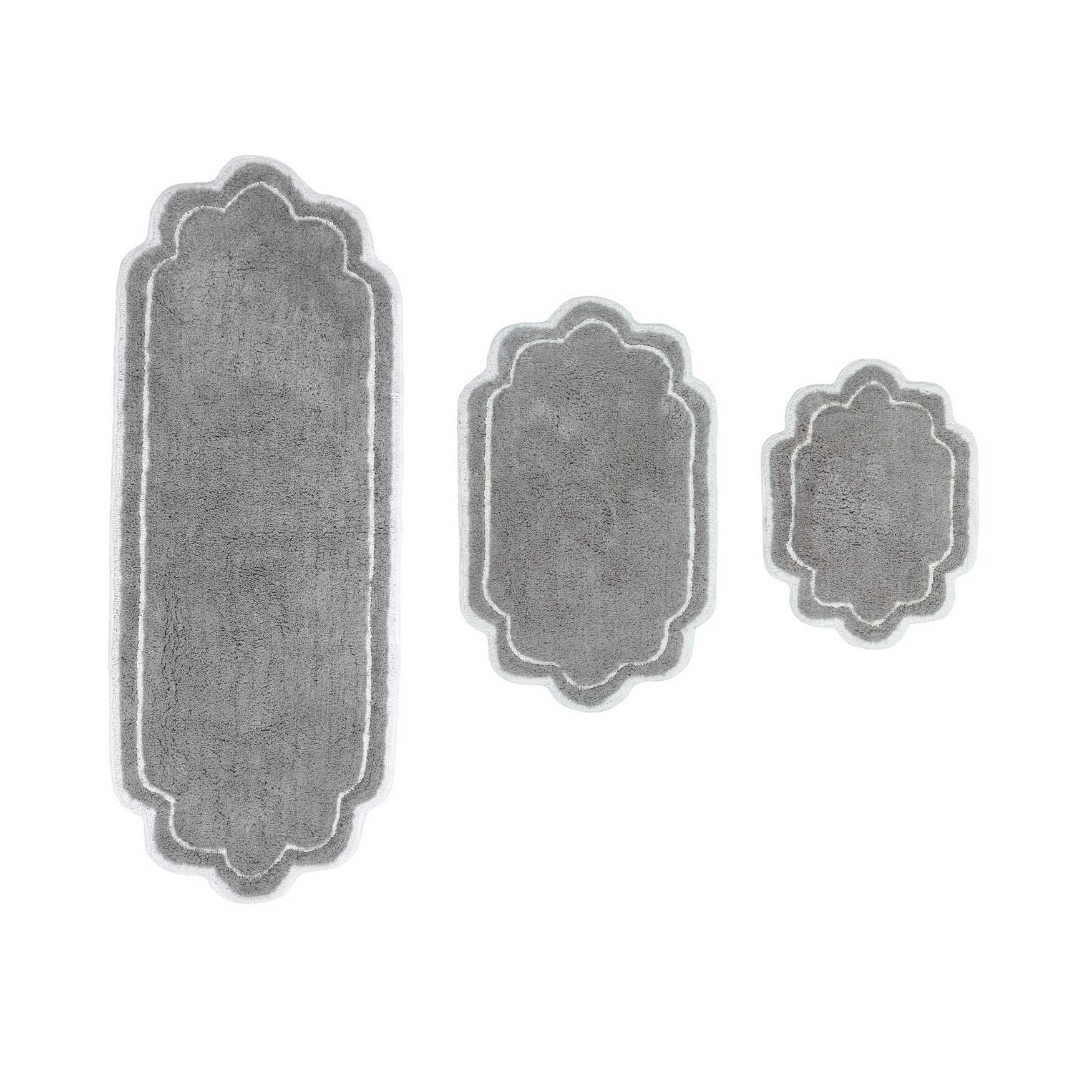 Allure 3pc Bath Rug Collection, GREY, hi-res image number 0
