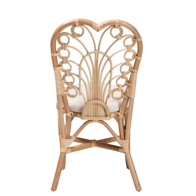 Jerica Modern Bohemian Natural Brown Rattan Dining Chair, , alternate image number null