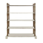 White Wood Farmhouse Shelving Unit, 75 " x 37 " x 14 ", , on-hover image number null