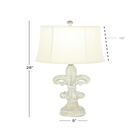 Set Of 2 White Polystone French Country Table Lamp, , alternate image number null
