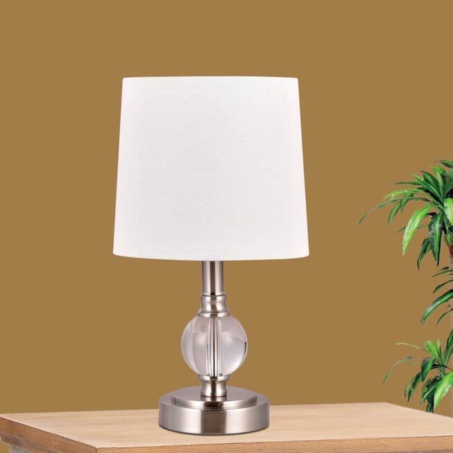 Brushed Steel Metal 15" Table Lamp, Set 2, STEEL, hi-res image number null