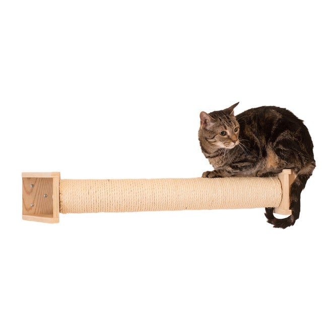 Real Wood Wall Series: Cat Scratching Post, BEIGE, hi-res image number 0