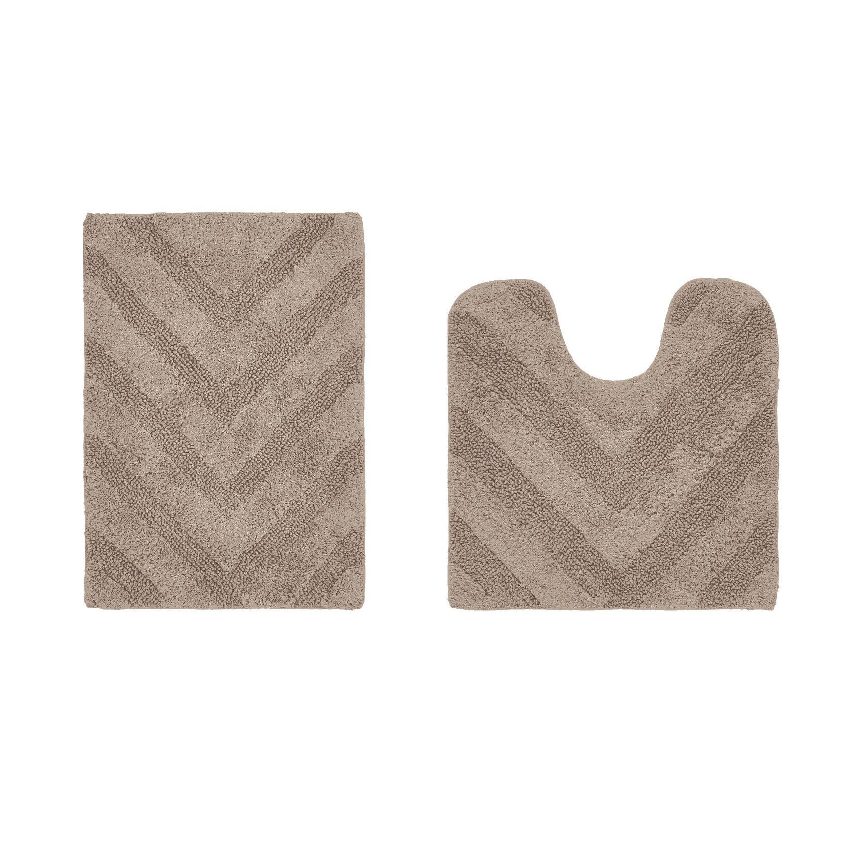 Hugo Collection 100% Cotton 2 Piece (17 inches X 24 inches | 20 inches X 20 inches) Bath Rug Set, SAND, hi-res image number 0