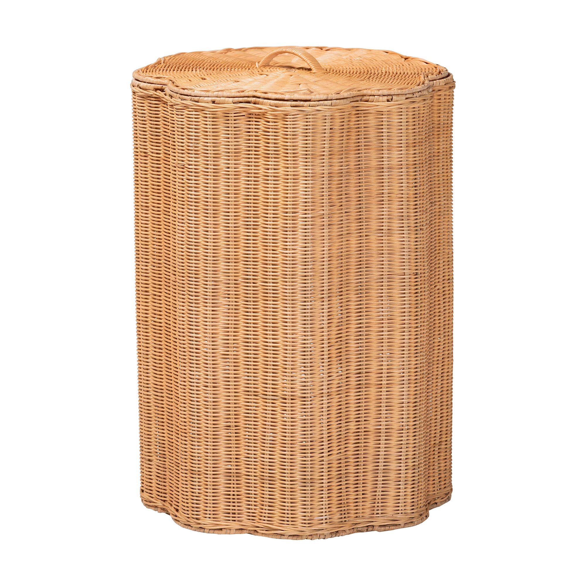 Danilo Natural Rattan Laundry Hamper, HONEY, alternate image number 1