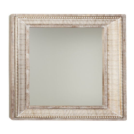 Brown Farmhouse Metal Wall Mirror, BROWN, hi-res image number null