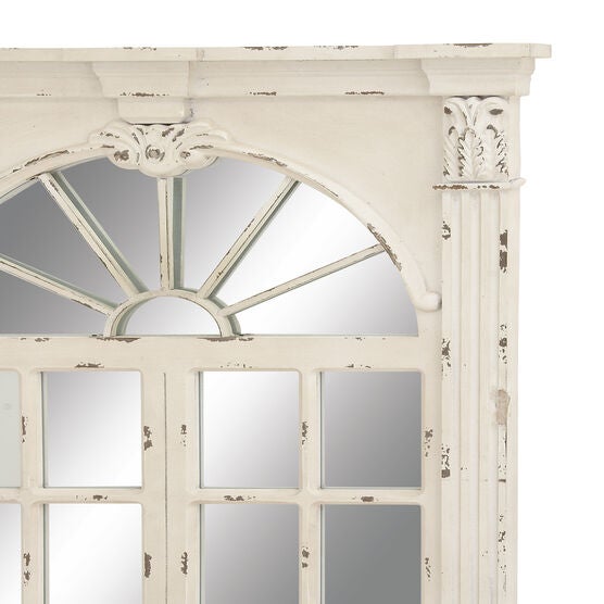 Cream Vintage Wood Floor Mirror, , alternate image number null