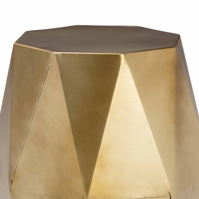 Salman Geometric Bronze Metal Accent Table, BRONZE, alternate image number null