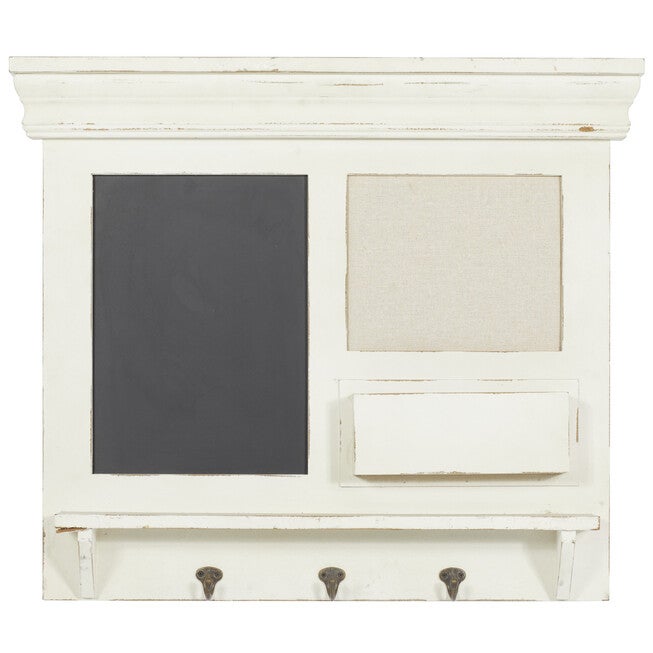 White Farmhouse Abstract Wood Wall Décor, WHITE, hi-res image number null