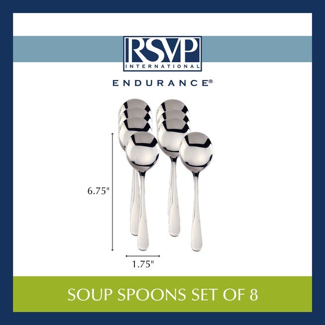 Soup Spoons Boxed Stainles Steel, Set 8, , alternate image number null