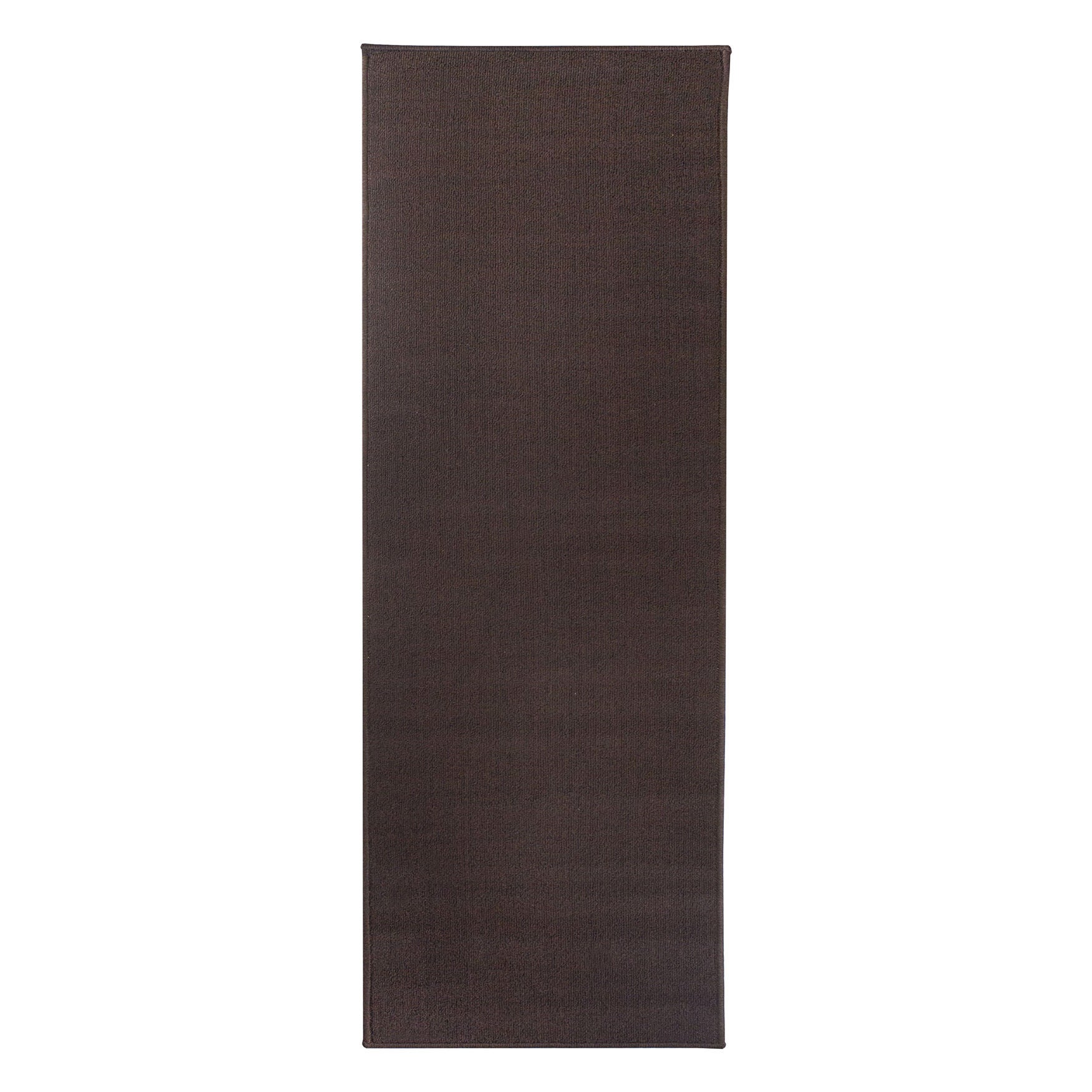 Solid Rug Runner, 20 inches X 60 inches, BROWN, hi-res image number 0