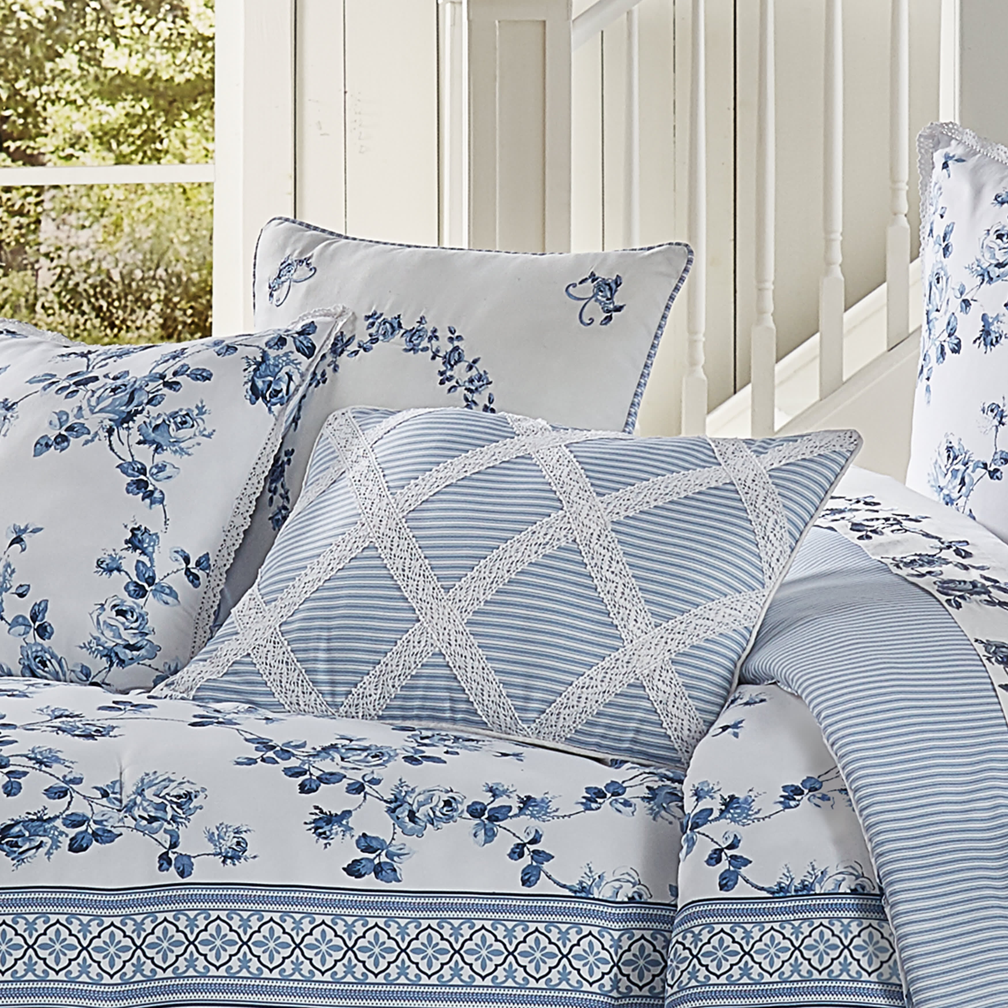 Rialto Boudoir Decorative Throw Pillow, FRENCH BLUE, alternate image number null