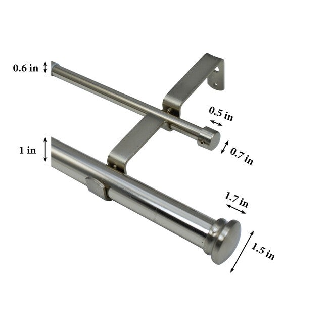 Imperial Corona Double Window Curtain Rod Set Window, , on-hover image number 1