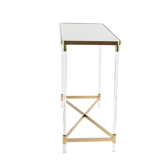 Clear Contemporary Acrylic Console Table, 32 x 44, , alternate image number 2