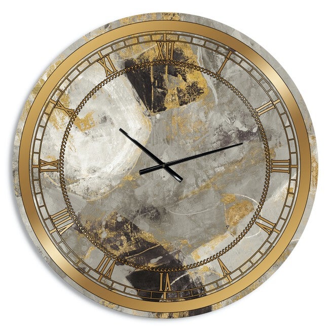 Glam Gold Desert Neutral Glam Wall Clock, , alternate image number null