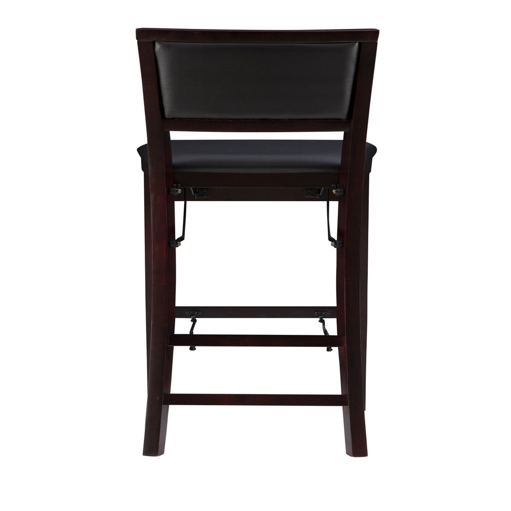 Rear view of bar stool showing underside