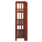 3-Shelf Folding Stackable Bookcase 27.5" Wide-Walnut, , on-hover image number null