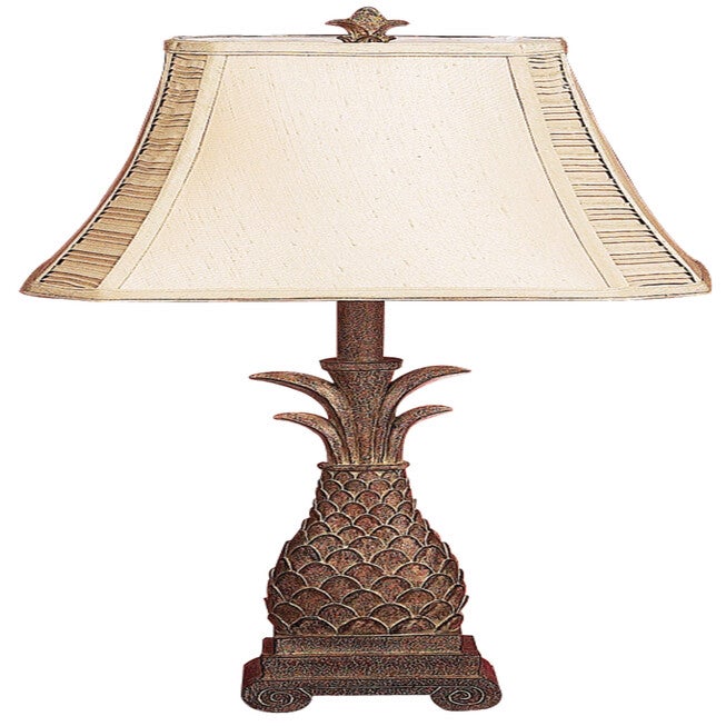 Set Of 2 Brown Polystone Tuscan Table Lamp, BROWN, hi-res image number 0