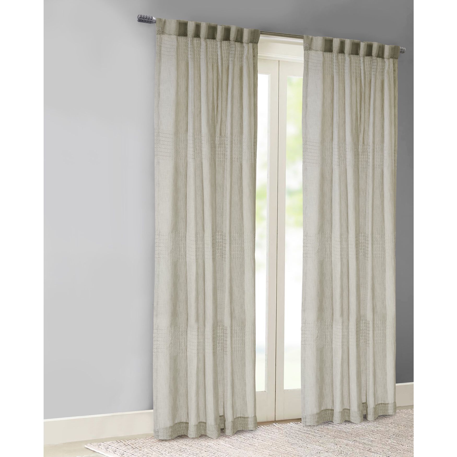 Lindsey Light Filtering Back Tab Curtain Panel, , alternate image number 6